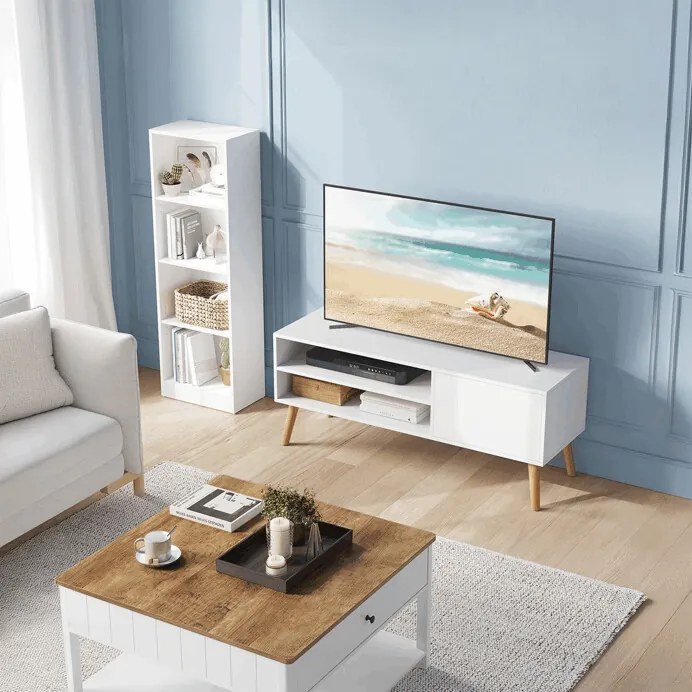 TV-állvány 120 × 40 × 49 cm, MDF, fehér AKF-E1146 WT