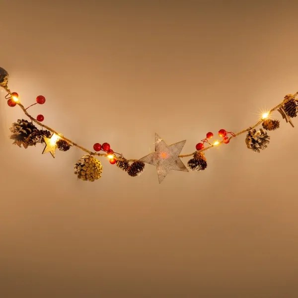 Retlux - LED Karácsonyi lánc 10xLED/3xAA 2,5m meleg fehér