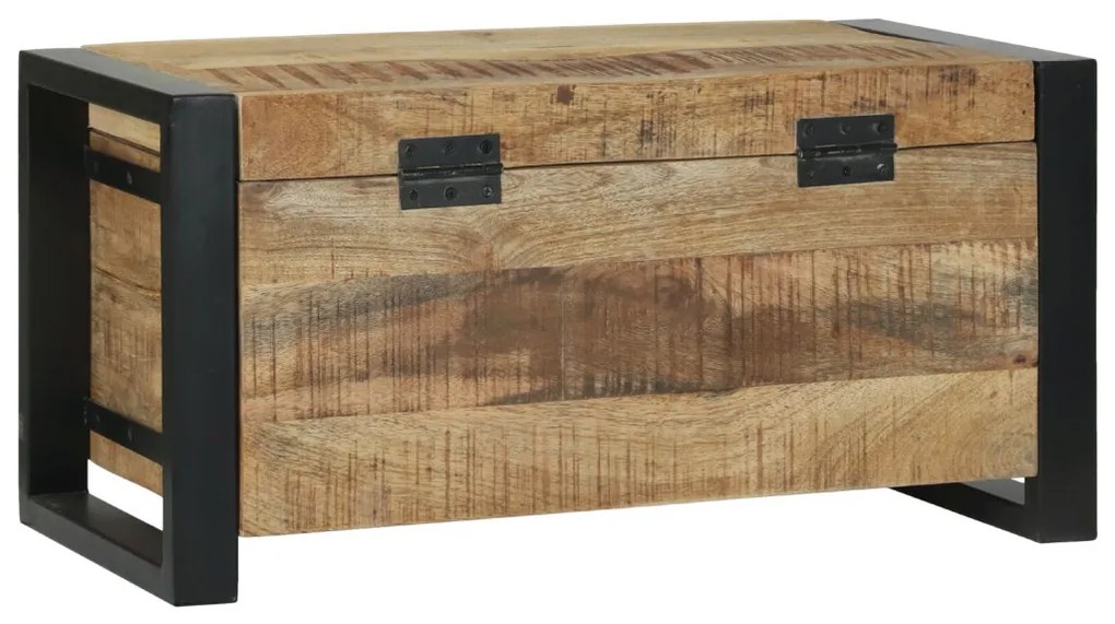 vidaXL Tárolódobozok tárolóval Barna 60 x 30 x 30 cm Tömör mangófa