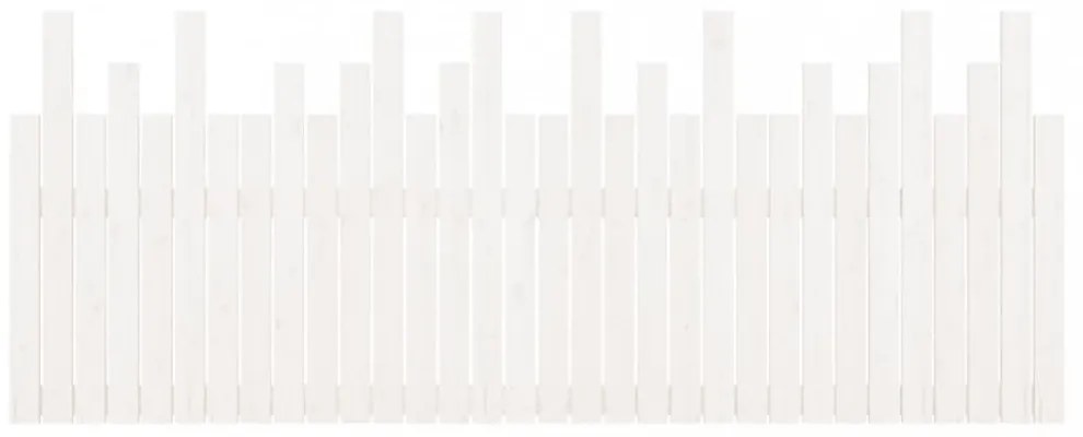 fehér tömör fenyőfa fali fejtámla 204x3x80 cm