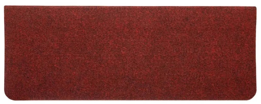15 db piros öntapadó lépcsőszőnyeg 65x24,5x3,5 cm