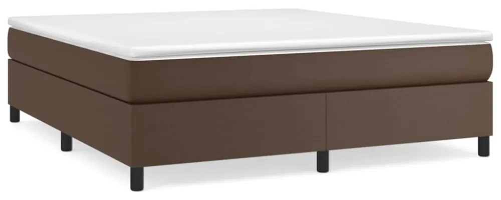 barna műbőr rugós ágykeret 180x200 cm
