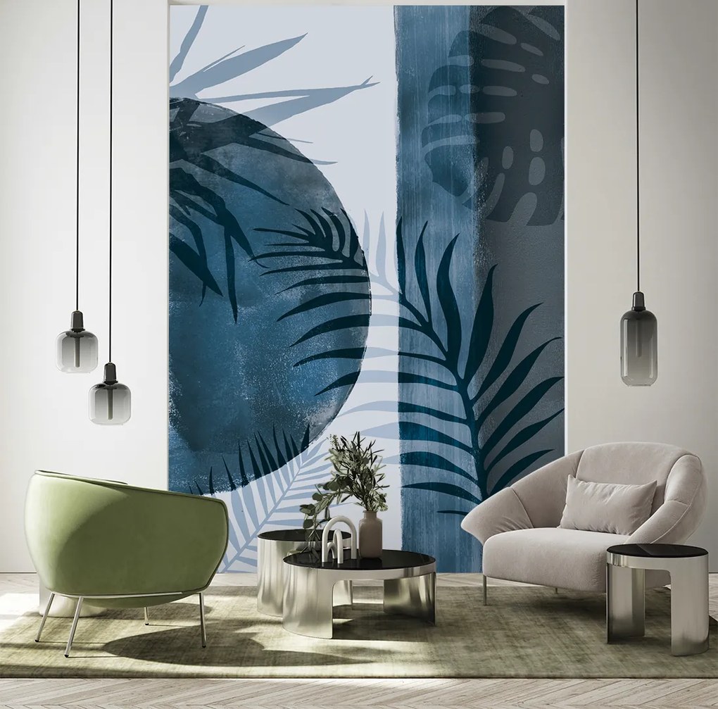 Gario Fotótapéta Kék páfrány levelek absztrakt - Andrea Haase Anyag: Vlies, Méret: 200 x 280 cm