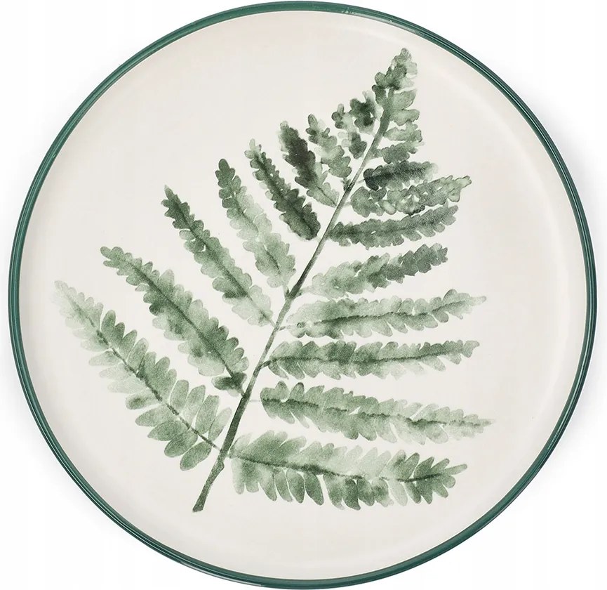 Blyde porcelán tányér páfránylevéllel 20cm Homla