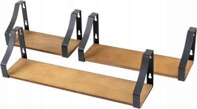 Loft polc fenyő szett 3 db 430/330/230 nappali díszpolc 3 szint