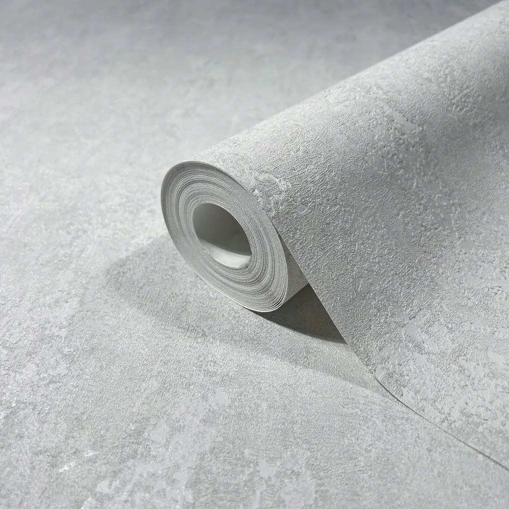 Szürke, Csiszolt Betont Utánzó Tapéta, Fényes