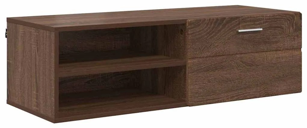 TV szekrény fiókkal barna tölgy 100.5 x 39 x 30 cm Faanyag