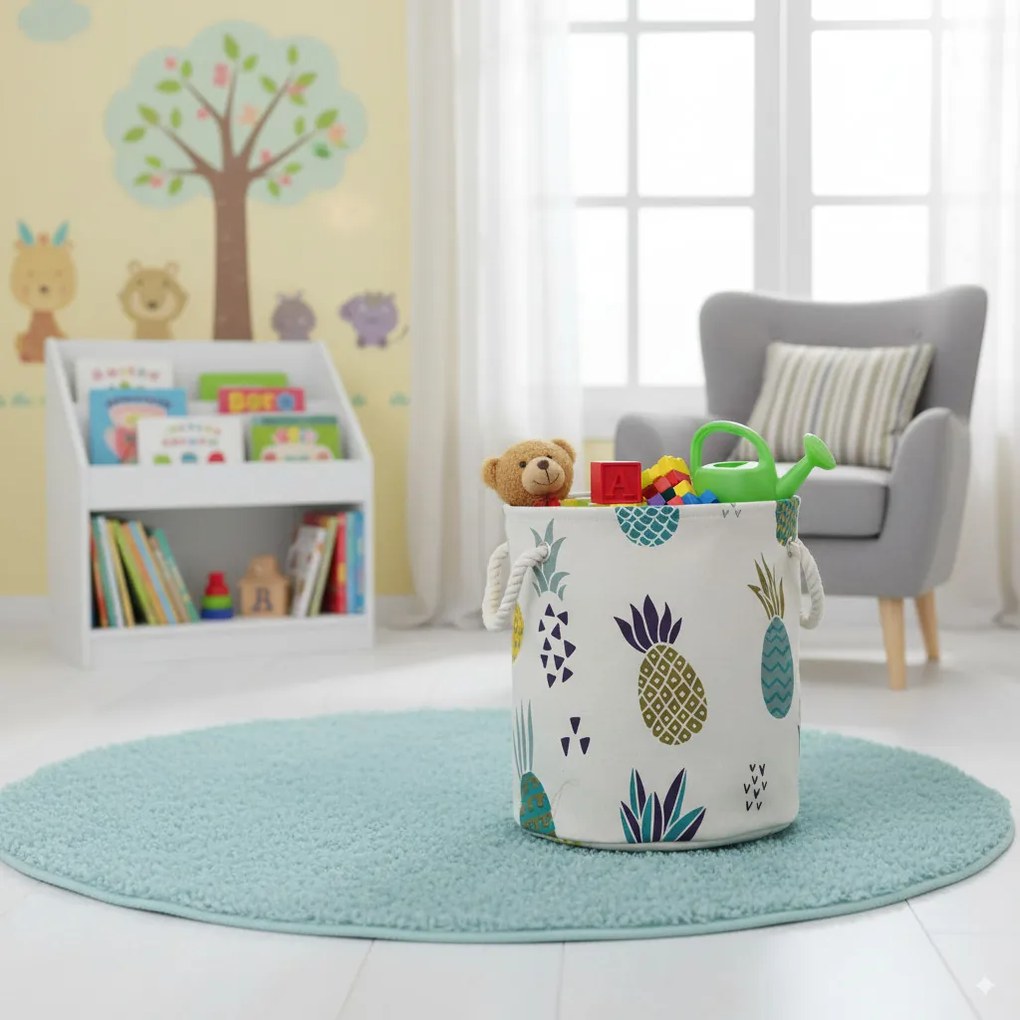 Ananászos tároló kosár 30 x 35 cm - s méret