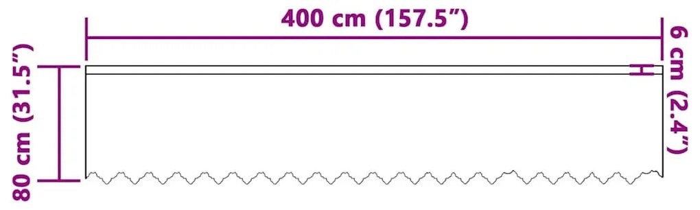 Függönyök függönyökkel Fehér 400 x 80 cm Poliészter