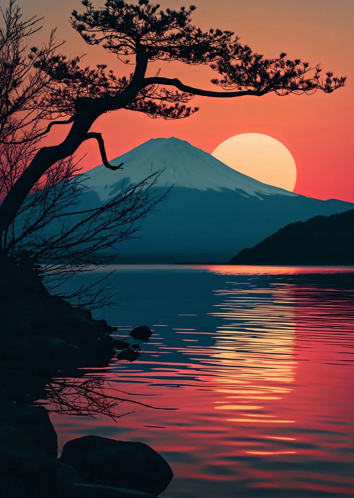 Poszter 64x90cm Hegy este