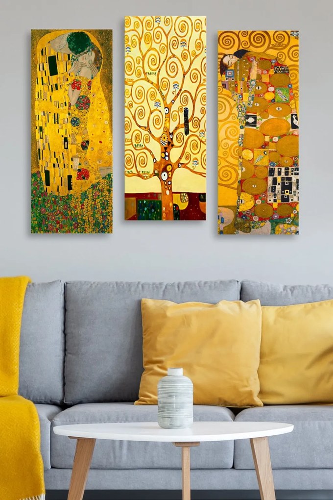 MDF0067 Gustav Klimt MDF falikép, 3 db-os szett