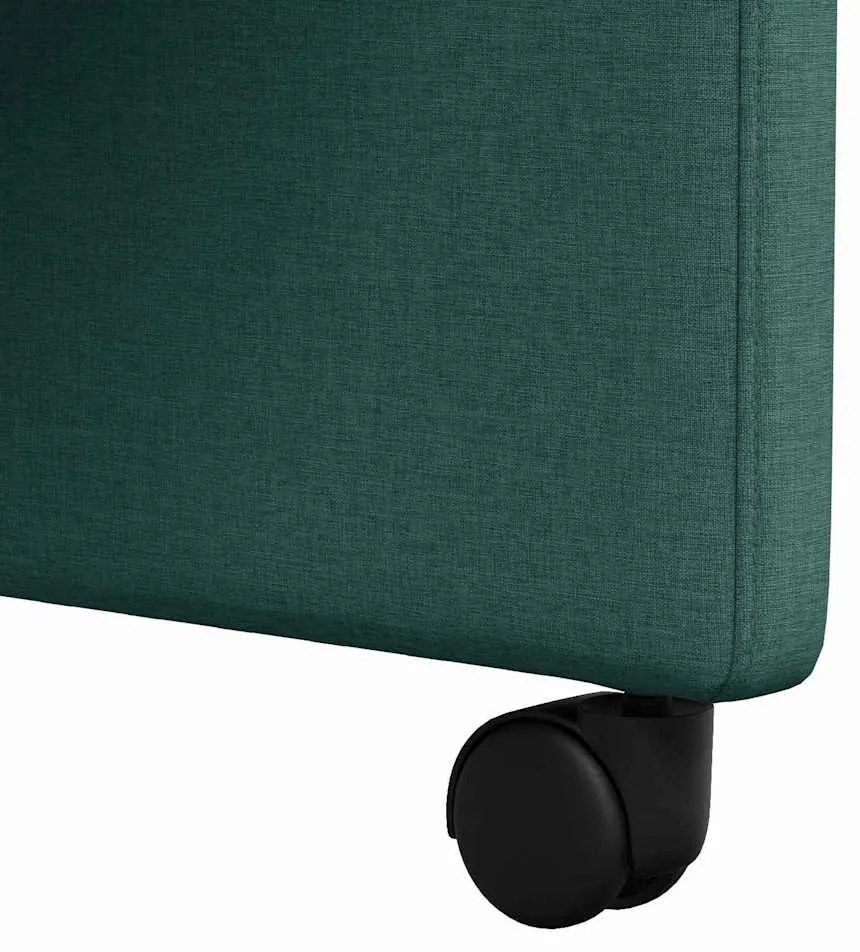 Kerekes Étkező Székek 2 pcs Sötétzöld 57 x 67 x 95 cm szövet