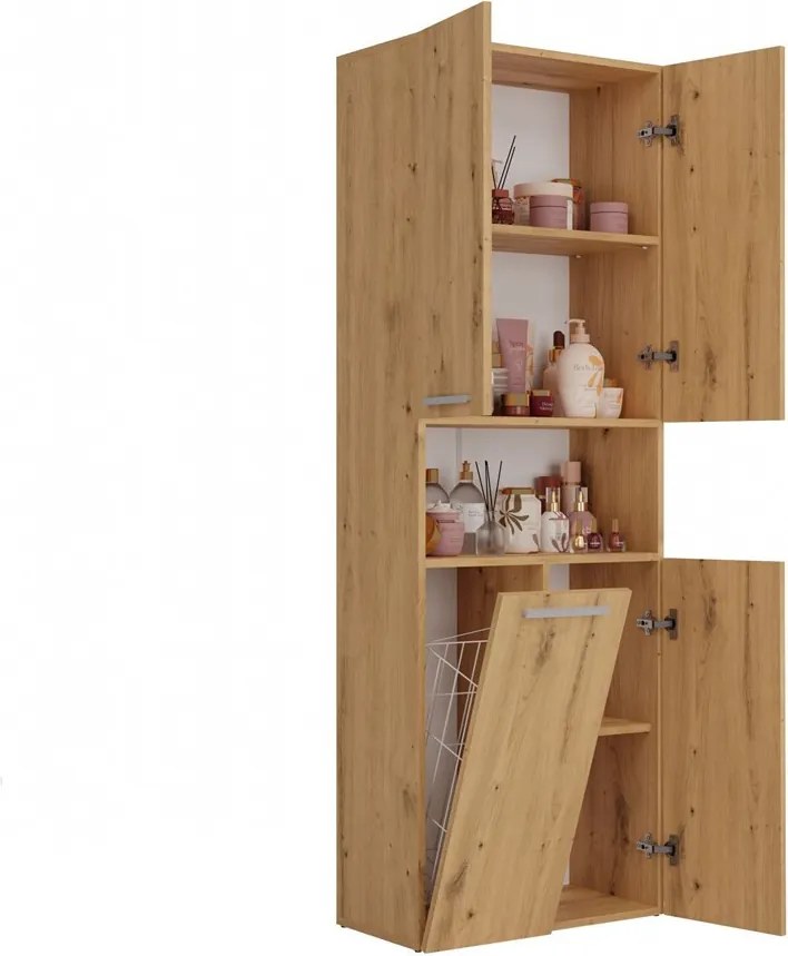 1K DK fürdőszoba szekrény, tölgy