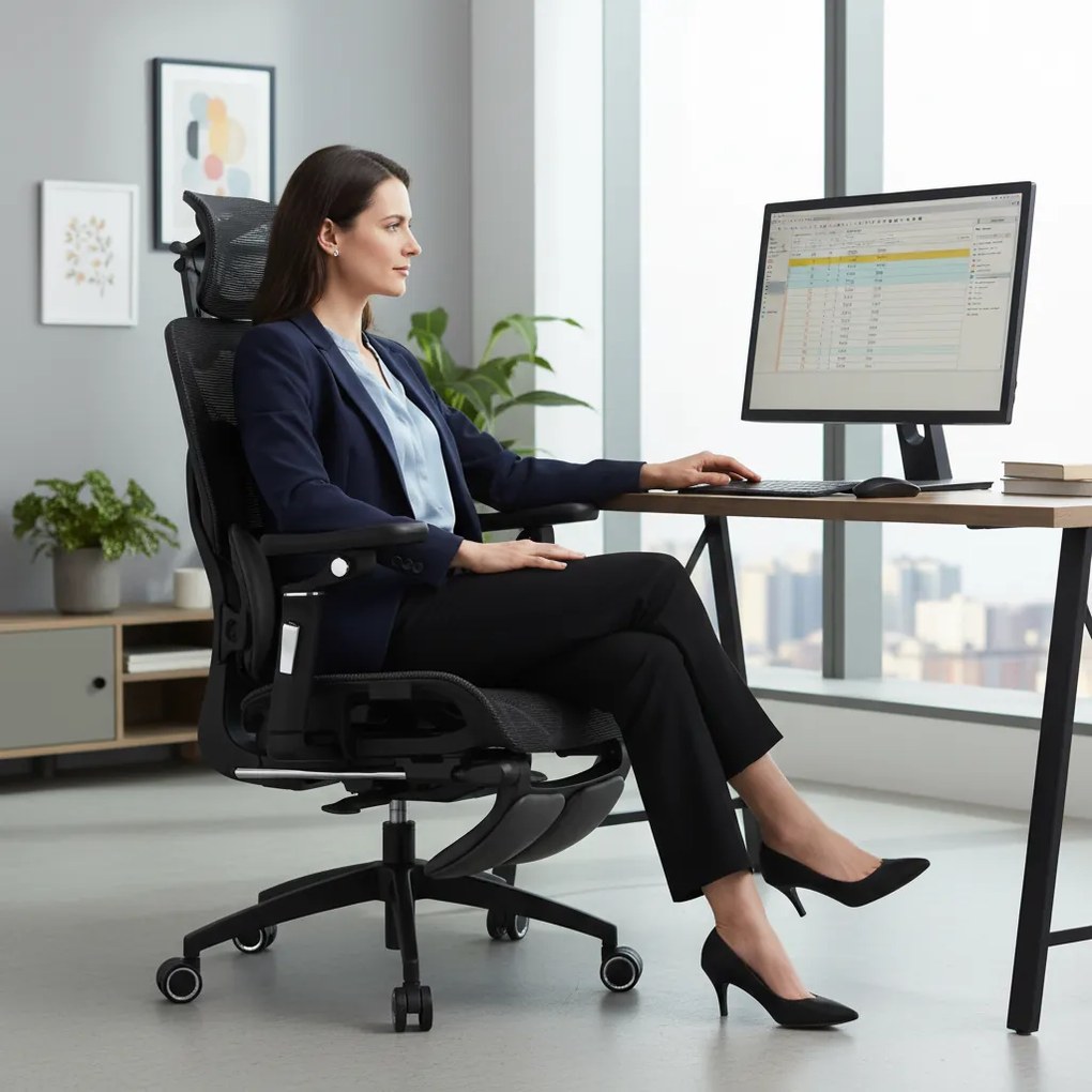 Irodai szék, sötétszürke/fekete, teherbírás 150 kg, VILMER