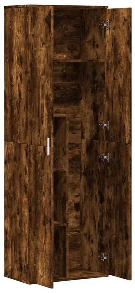 füstös tölgy színű szerelt fa magasszekrény 60 x 35 x 180 cm