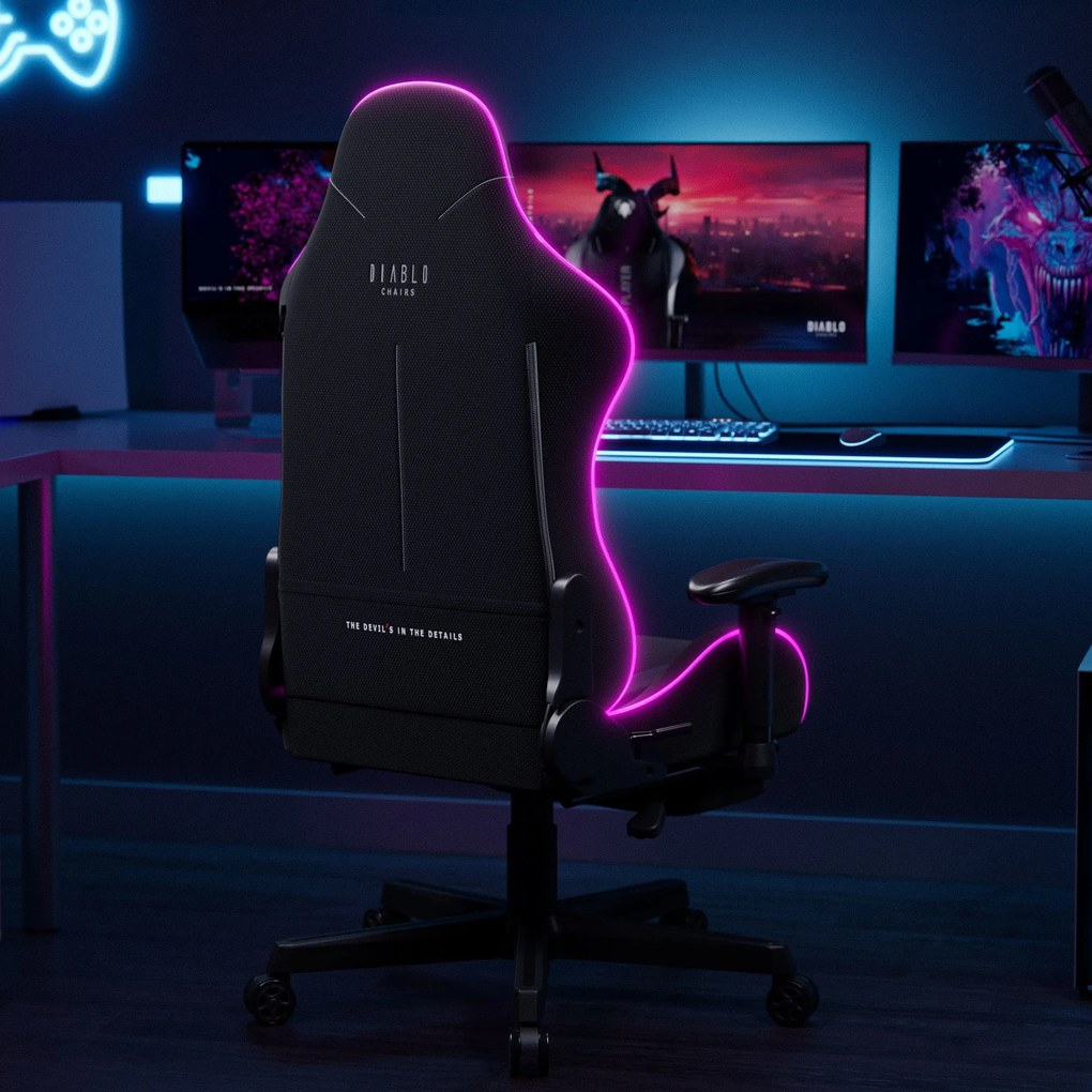 Gamer szék LED RGB fekete: Diablo X-Starter