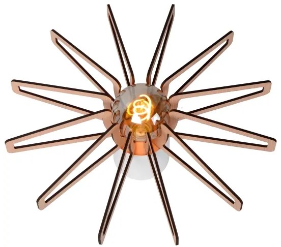 Lucide 77184/45/31 - Mennyezeti lámpa ZIDANE 1xE27/15W/230V fehér/barna