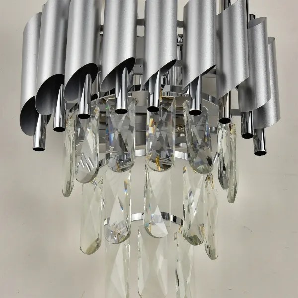 Brilagi - ECLIPSE fali lámpa 2xE14/10W/230V ezüstszínű