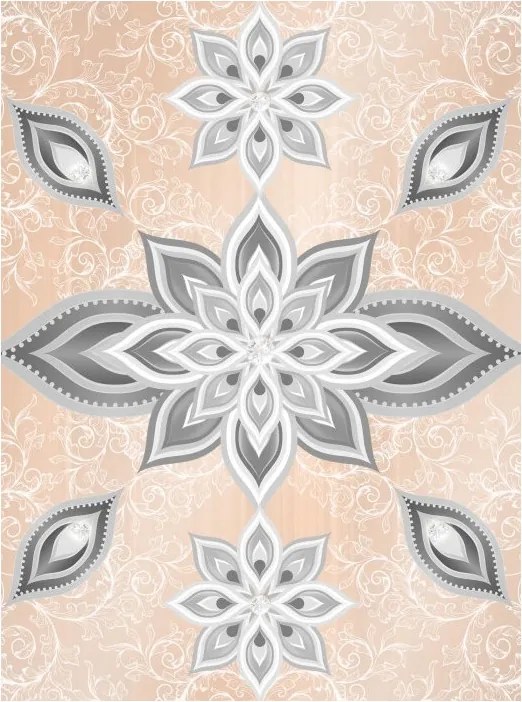 Tapéta Virágok Elegáns Vinyl Minták 184x254 Absztrakt Minimalizmus +ragasztó