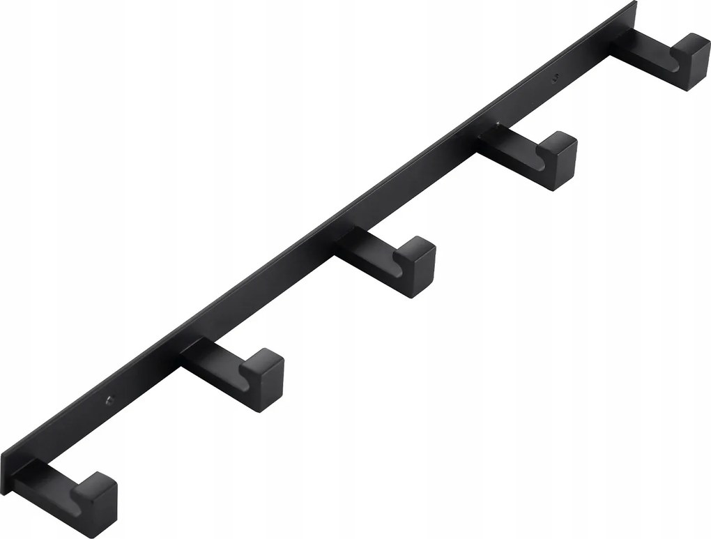 Fürdőszobai törölközőtartó akasztó, fekete