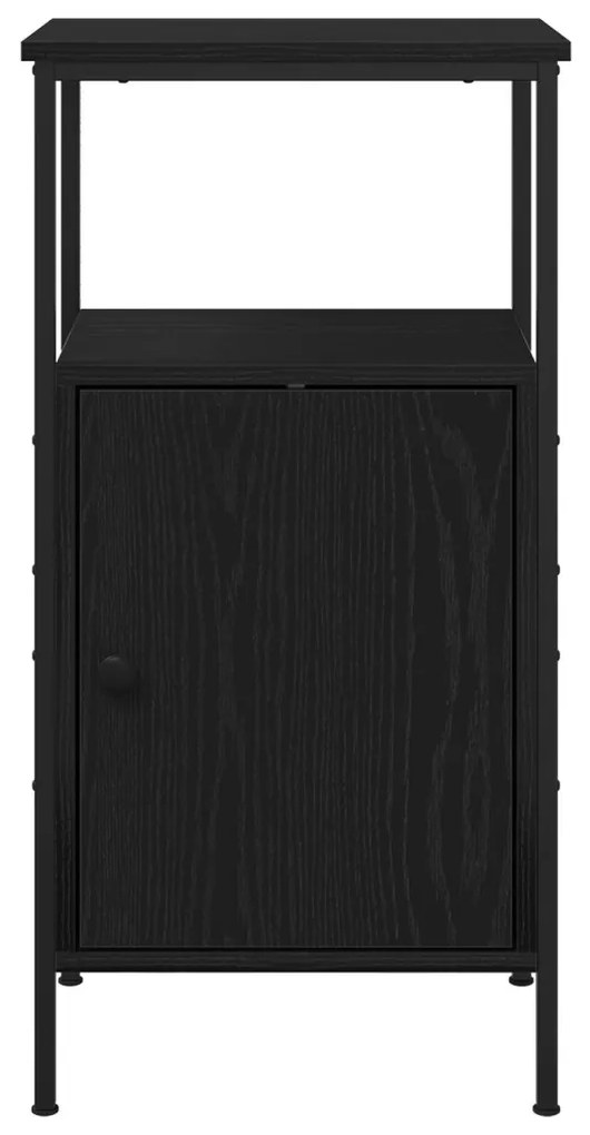 Éjjeli szekrények 2 db Fekete tölgy 41x31x80 cm MDF
