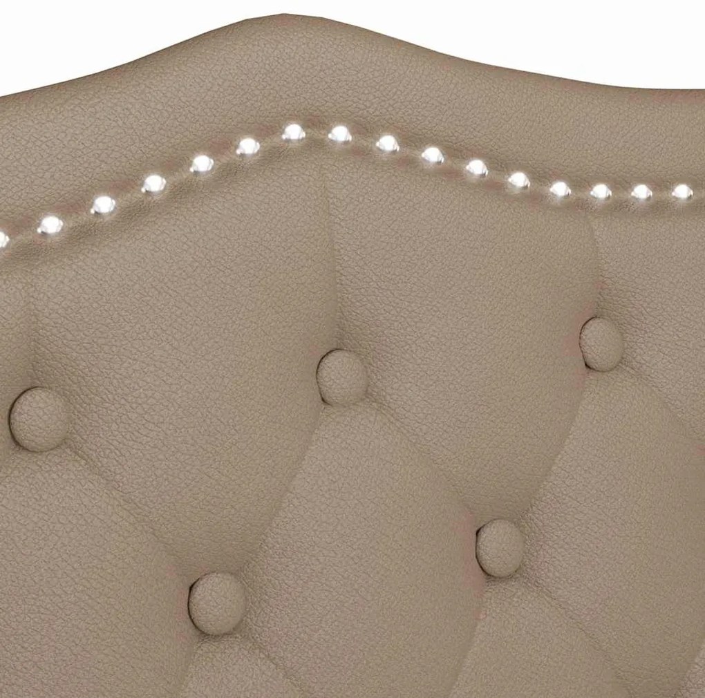 vidaXL Chesterfield Pad párnával Cappuccino 120,5 x 65 x 75 cm Műbőr