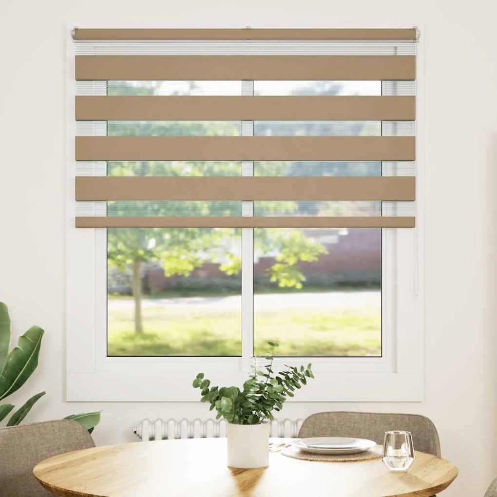 zebrafüggönnyel homokbarna szövetszélesség 115,9 cm poliészter