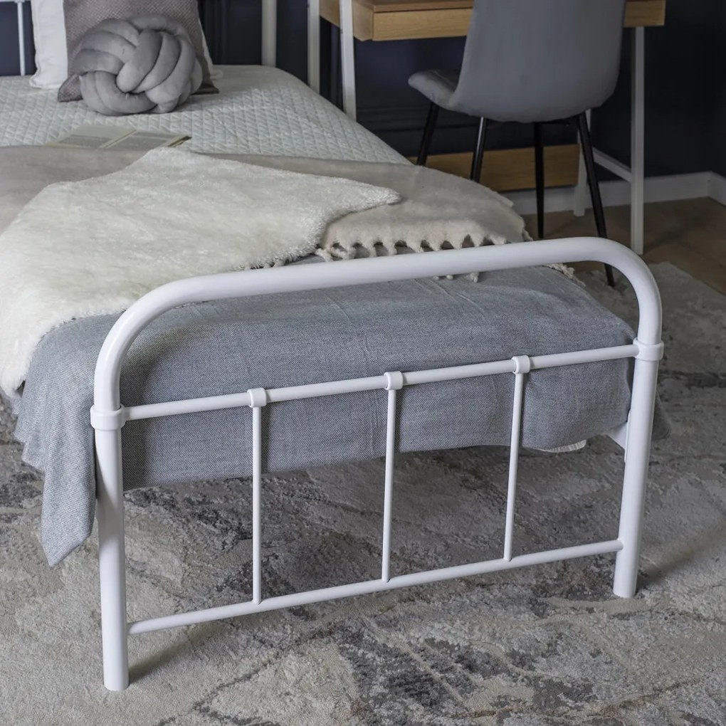 Fehér Fém Ágykeret. 90x200 cm PABLO