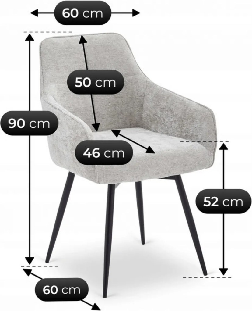 LARISA forgó étkezőszék szürke