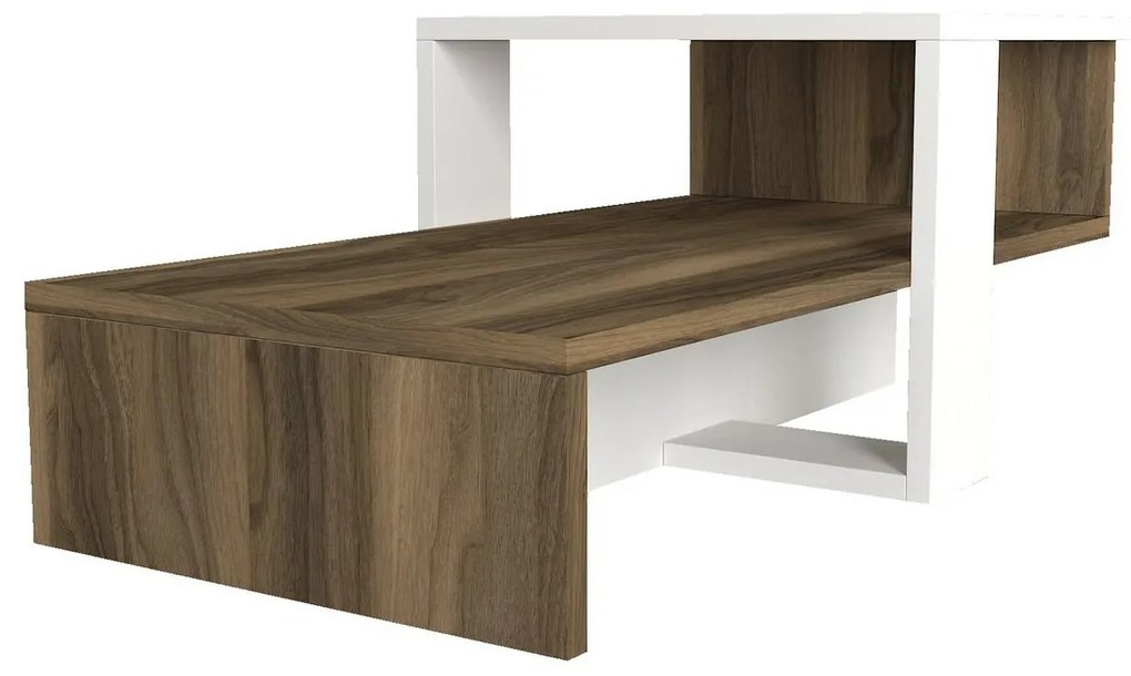 Chain White and Walnut dohányzóasztal