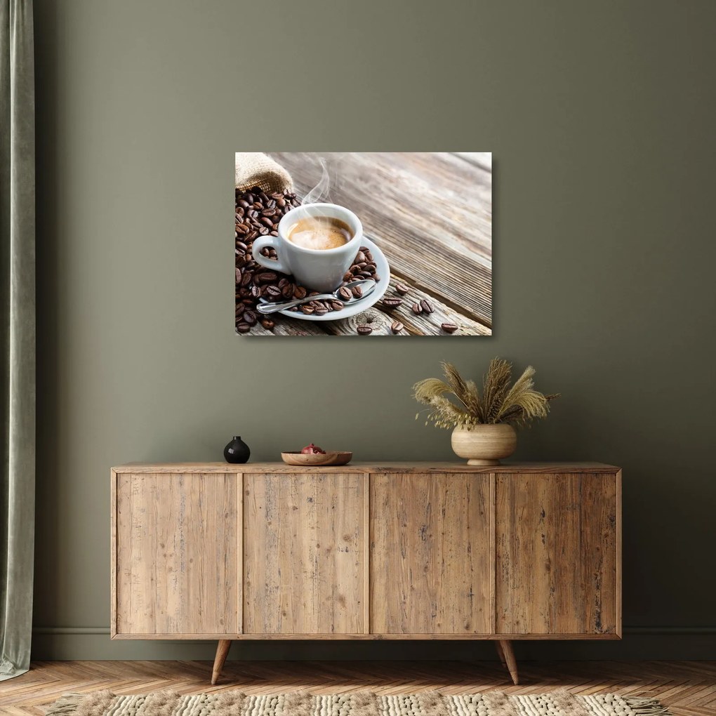 Üveg kép - Espresso (70x50 cm)