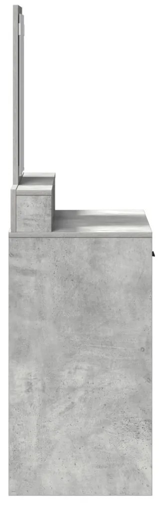 Sminkasztal Fiókokkal Beton Szürke 79x41x140 cm