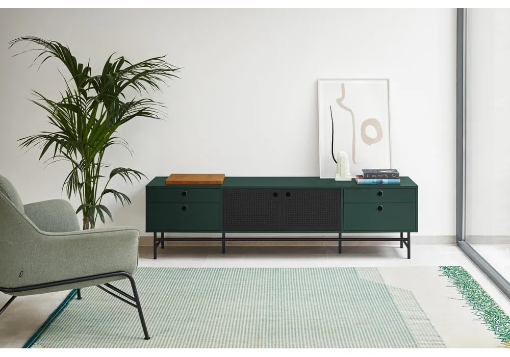 Punto fekete-zöld TV-állvány - Teulat