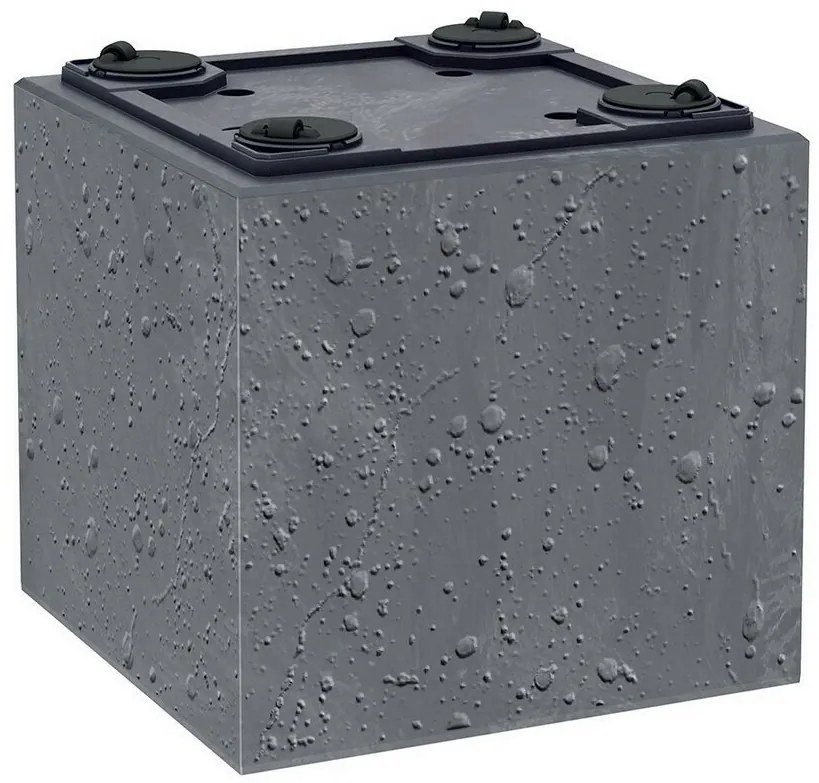 SIERRA SQUARE BETON EFFECT virágtartó 38,5 cm, szürke, M