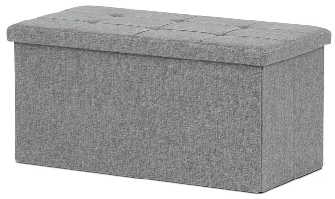 Tárolós Puff, Szürke Durva Szövet. TAB-462 GREY2