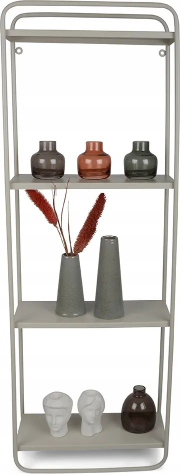 Hálószoba nappali polc akasztós Fém matt szürke szín 91x31cm