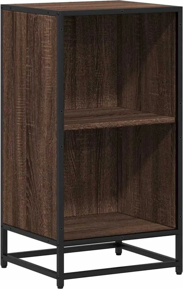 vidaXL barna tölgyszínű szerelt fa könyvszekrény 40x35x76 cm