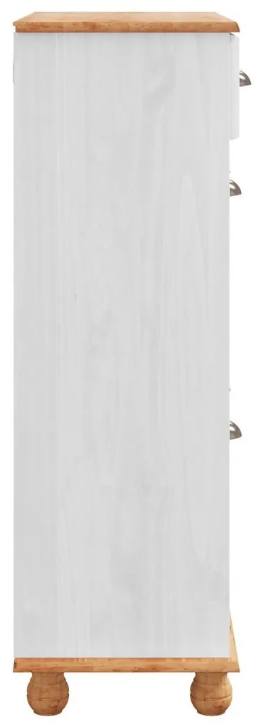 cipőszekrény ASKIM Fehér 85x35x108 cm tömör fenyőből
