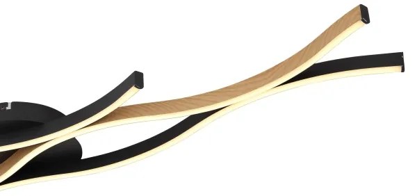 Globo 67206DW - LED Felületre szerelhető csillár GERONIMO LED/35W/230V fekete/barna