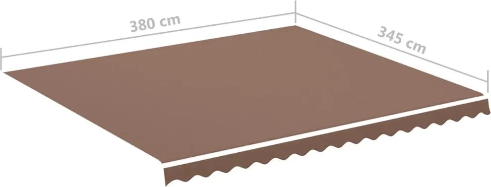 Barna csere napellenző ponyva 4 x 3,5 m