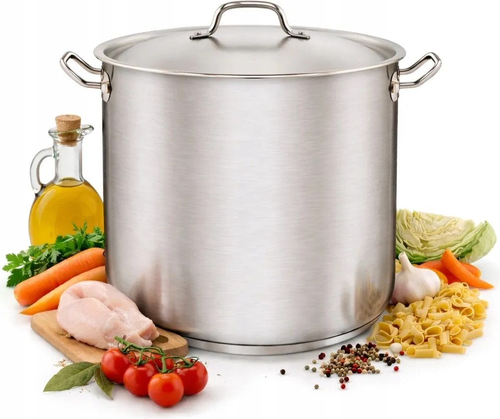 Gasztronómiai fazék 30L Hagyományos Rozsdamentes acél Fedél Indukciós Gáz