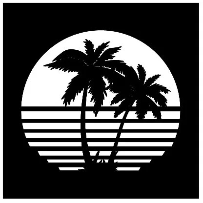 Beach - Lézervágott Fali dekoráció