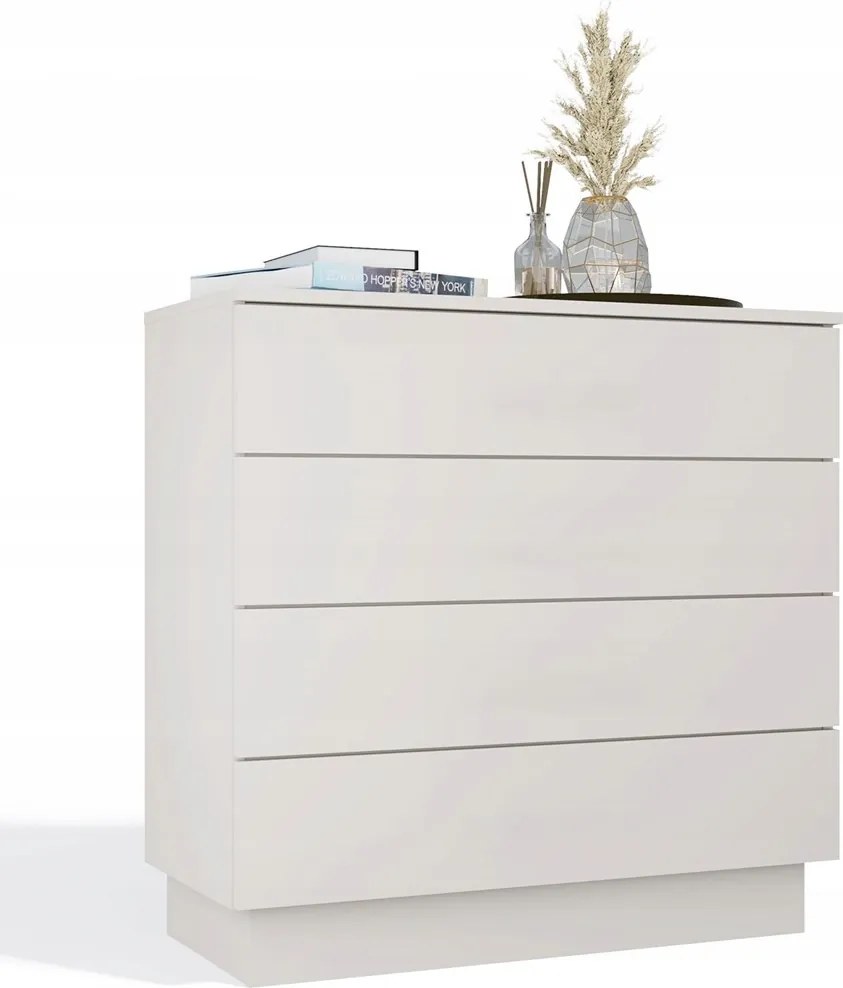 Amber 4S Komód Szekrény Kasmír Bézs 4 Fiókos Nappali Hálószoba 85x84x40