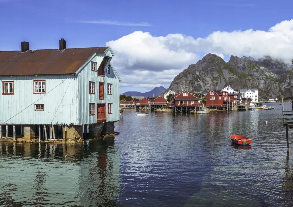 Poszter 42x29,7cm Halászfalu a vízparton 2, Assaf Frank