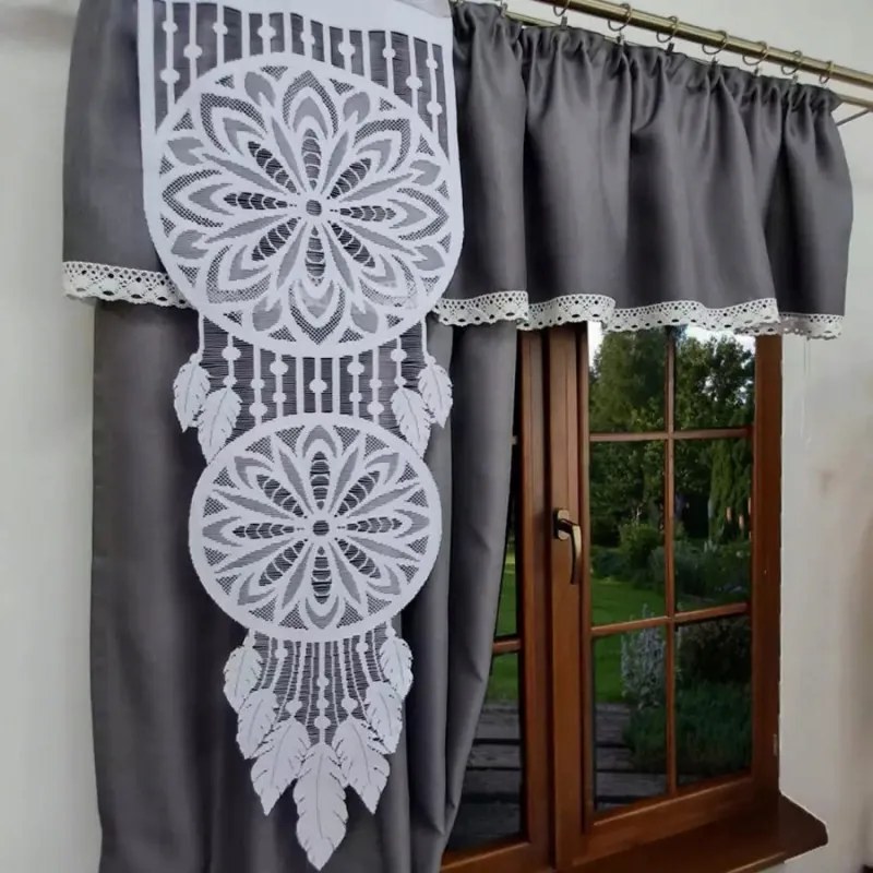 Függöny jacquard panel Álomfogó Duo 60x140cm fehér