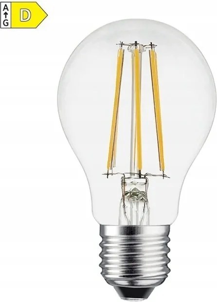 Led izzólámpa átlátszó A60 6W/230V/E27/6500K/840Lm/360°