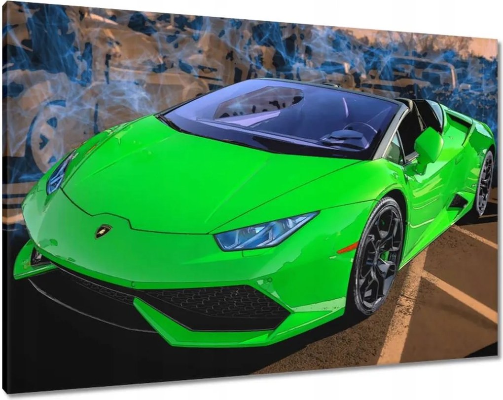 Vászonkép 100x70 Zöld sportautó
