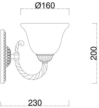 Brilagi - Fali lámpa CLASSIC 1xE27/60W/230V réz