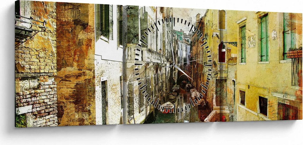 Kép - Utca Velencében (órával) (90x30 cm)