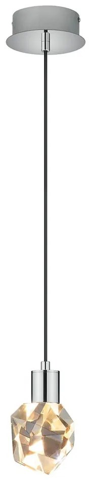 Ezüstszínű LED függőlámpa üveg búrával ø 13 cm Verano – Trio Select